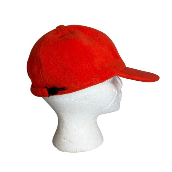 90s‎ Gap Orange Fleece Strap Back Hat Outdoors Hunting Size M/L - Picture 4 of 8